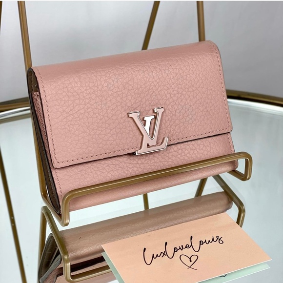 Louis Vuitton, Bags, Capucines Compact Wallet Color Magnolia